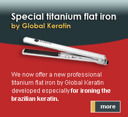 Special titanium flat iron by Global Keratin